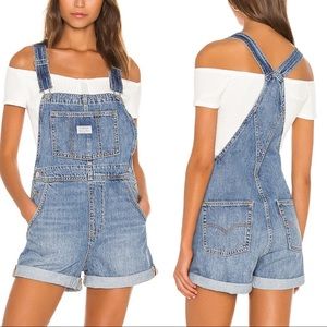 Levi’s Premium Vintage Denim Jean Short Overalls